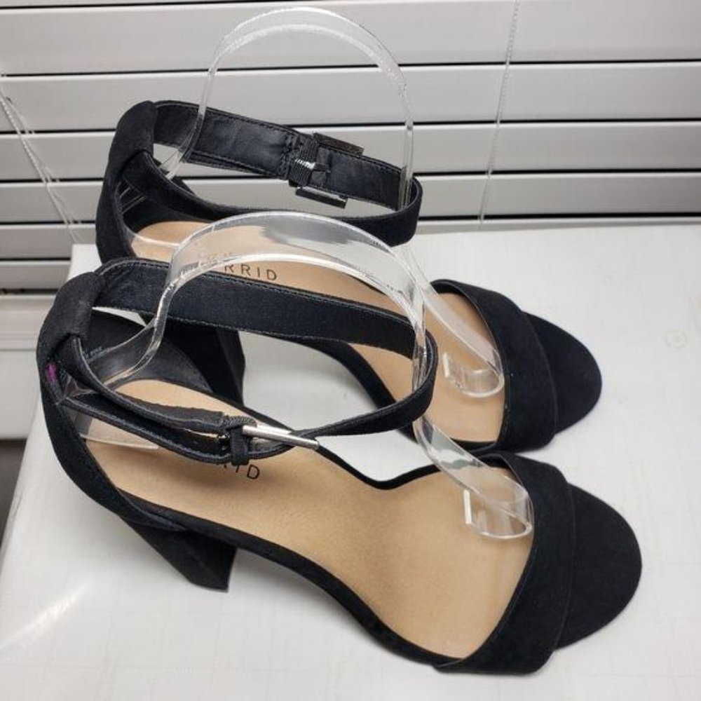 Torrid Black Two Strap Tapered Block Heels - Picture 5 of 11